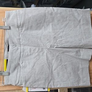 Hilary Radley Size 6 Grey and White Striped Bermuda Style Pull On Shorts